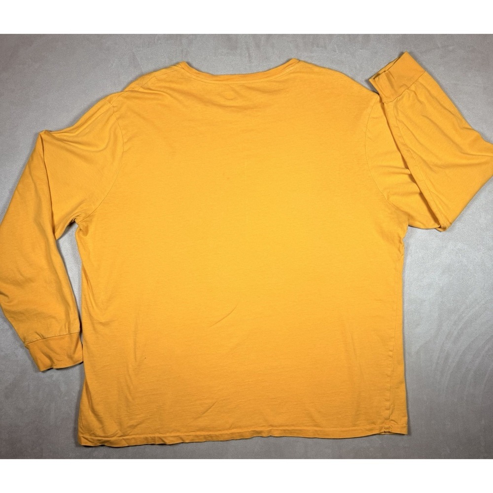 Polo Ralph Lauren T Shirt Men's Yellow Pony Logo Crewneck Cotton Tee Long Sleeve - Picture 10 of 13